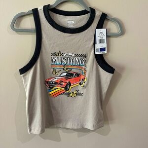 XL Ford Mustang Cropped Ribbed Tank